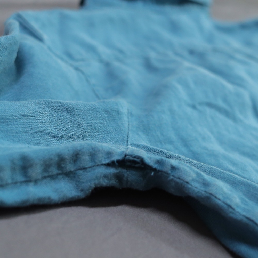 Lauren Ralph Lauren Shirt Womens PL Blue 100% Linen Button Down Roll Up Sleeves - Picture 7 of 10